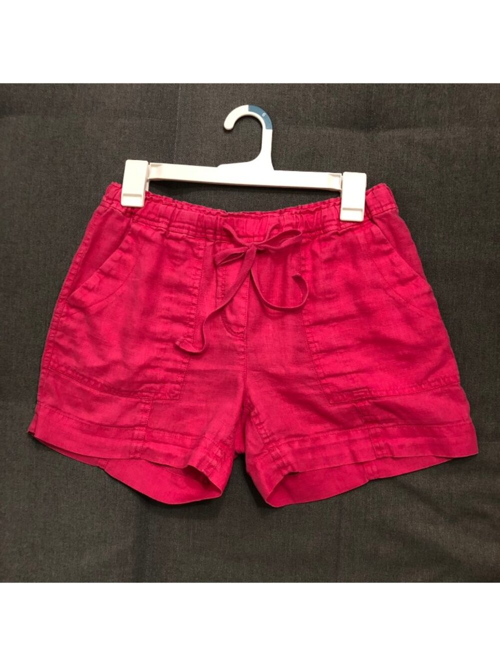 100% LINEN - Cremieux Women - Bright Pink - XS - Shorts with Pockets